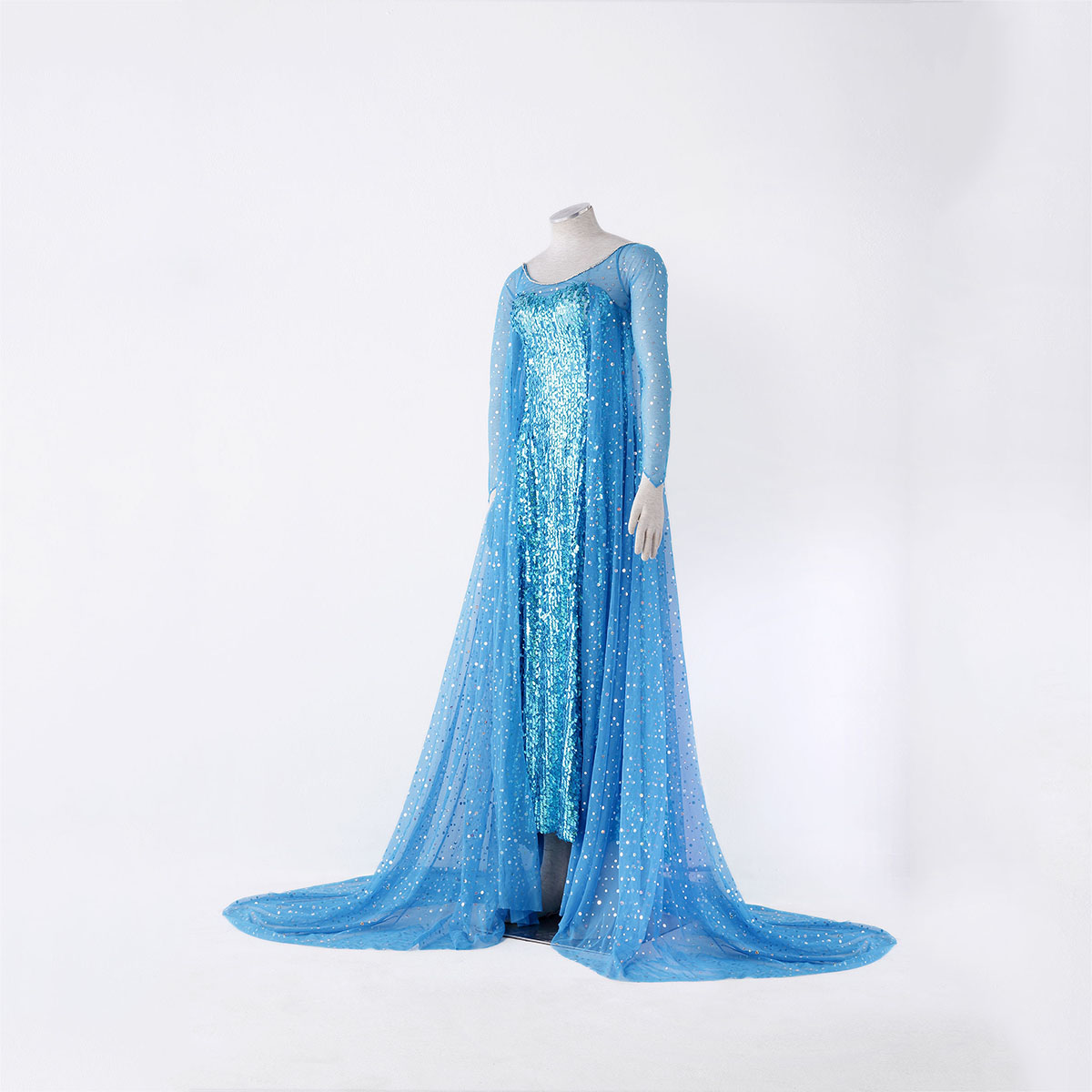 Frozen Elsa 1 Blue Cosplay Costumes AU