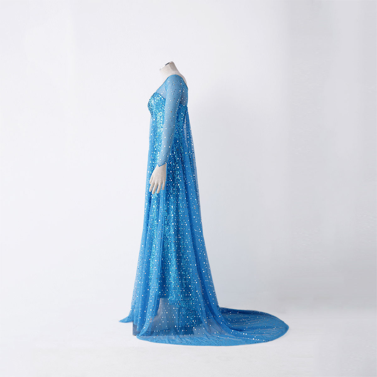 Frozen Elsa 1 Blue Cosplay Costumes AU