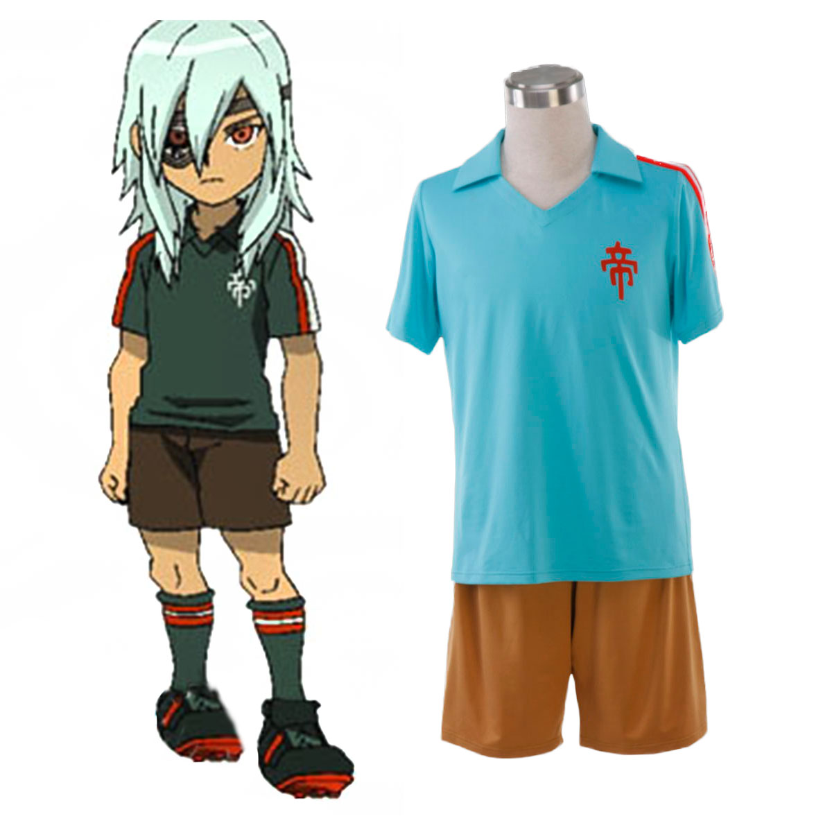 Inazuma Eleven Teikoku Summer Soccer Jersey 1 Cosplay Costumes AU