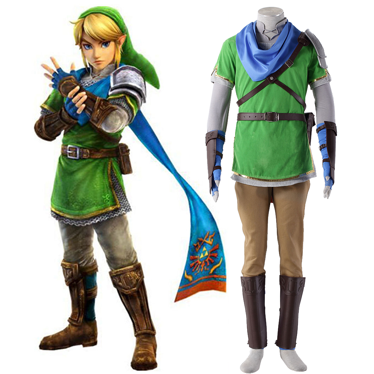 The Legend of Zelda Hyrule-Warriors Link 5 Cosplay Costumes AU