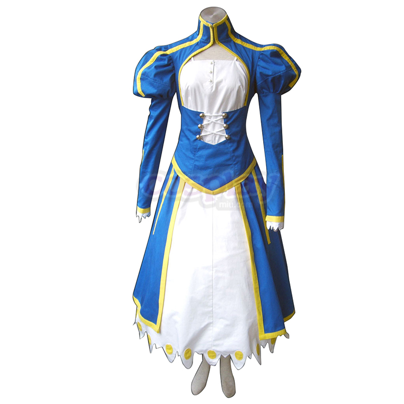 The Holy Grail War Saber 1 Blue Cosplay Costumes AU