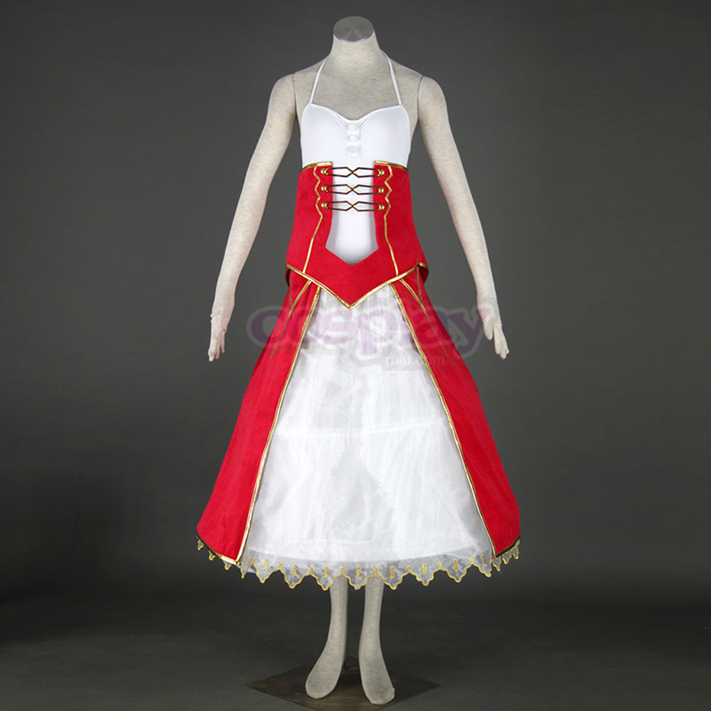 The Holy Grail War Saber 2 Red Cosplay Costumes AU
