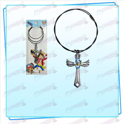 One Piece Accessories Nami flag wings cross wire chain