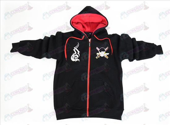 One Piece Accessories Sauron black zipper hoodie sweater