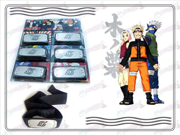 Naruto konoha 6 Xiao Organization fitted black headband
