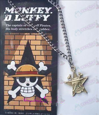 One Piece Accessories pentagram skull necklace 32-6A (copper)