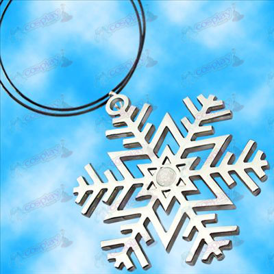Hatsune snowflake symbol necklace (white diamonds)