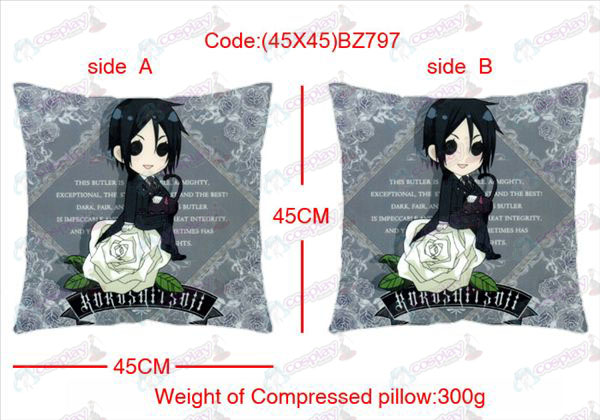 (45X45) BZ797-Black Butler Accessories Anime sided square pillow