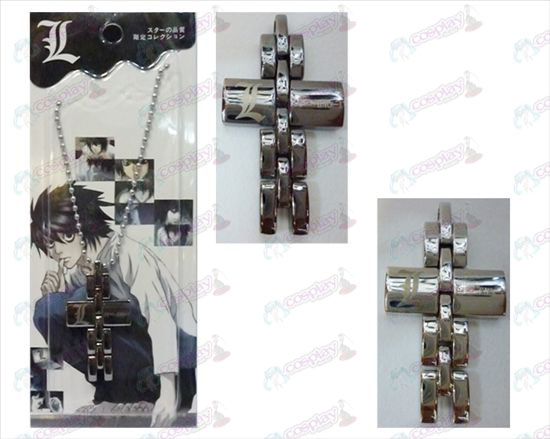 Death Note Accessories Cross Necklace in black and white