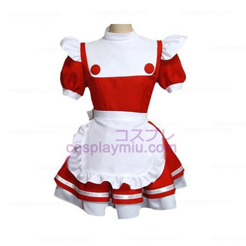 Red-white Maid Uuniform Lolita Cosplay Costume