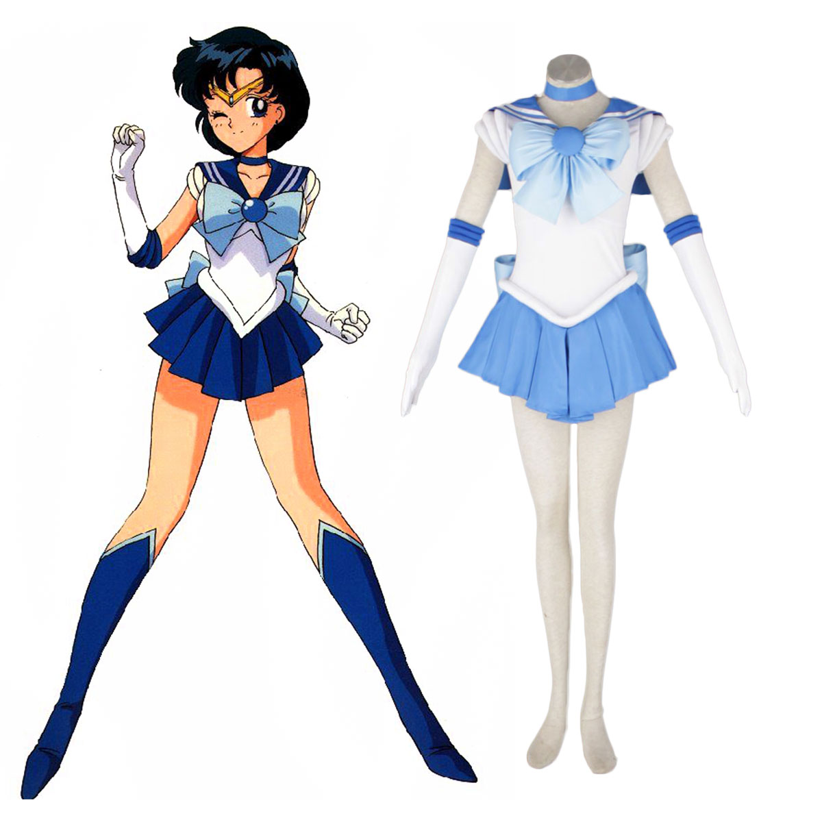Sailor Moon Mercury 1 Cosplay Costumes AU
