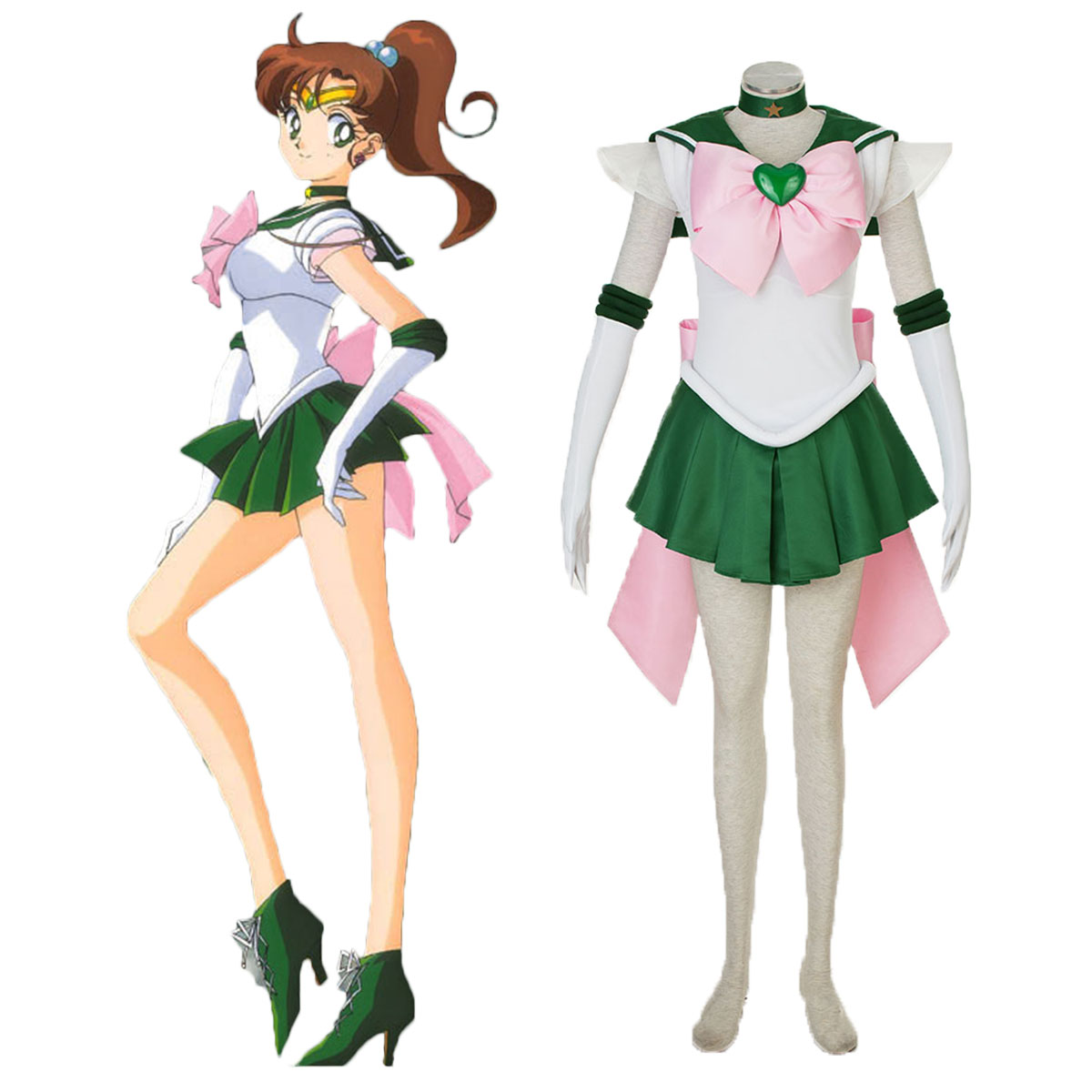 Sailor Moon Kino Makoto 3 Cosplay Costumes AU