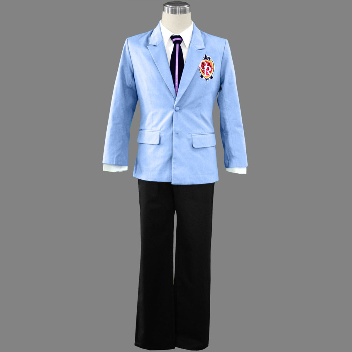 Ouran High School Host Club Male Uniforms Blue Cosplay Costumes AU