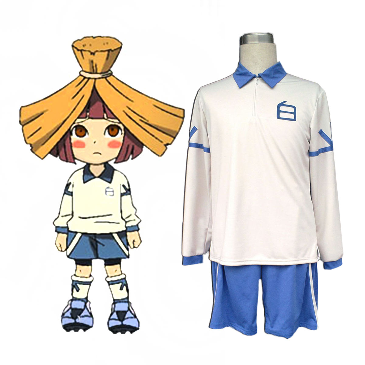 Inazuma Eleven Hakuren Summer Soccer Jersey 2 Cosplay Costumes AU