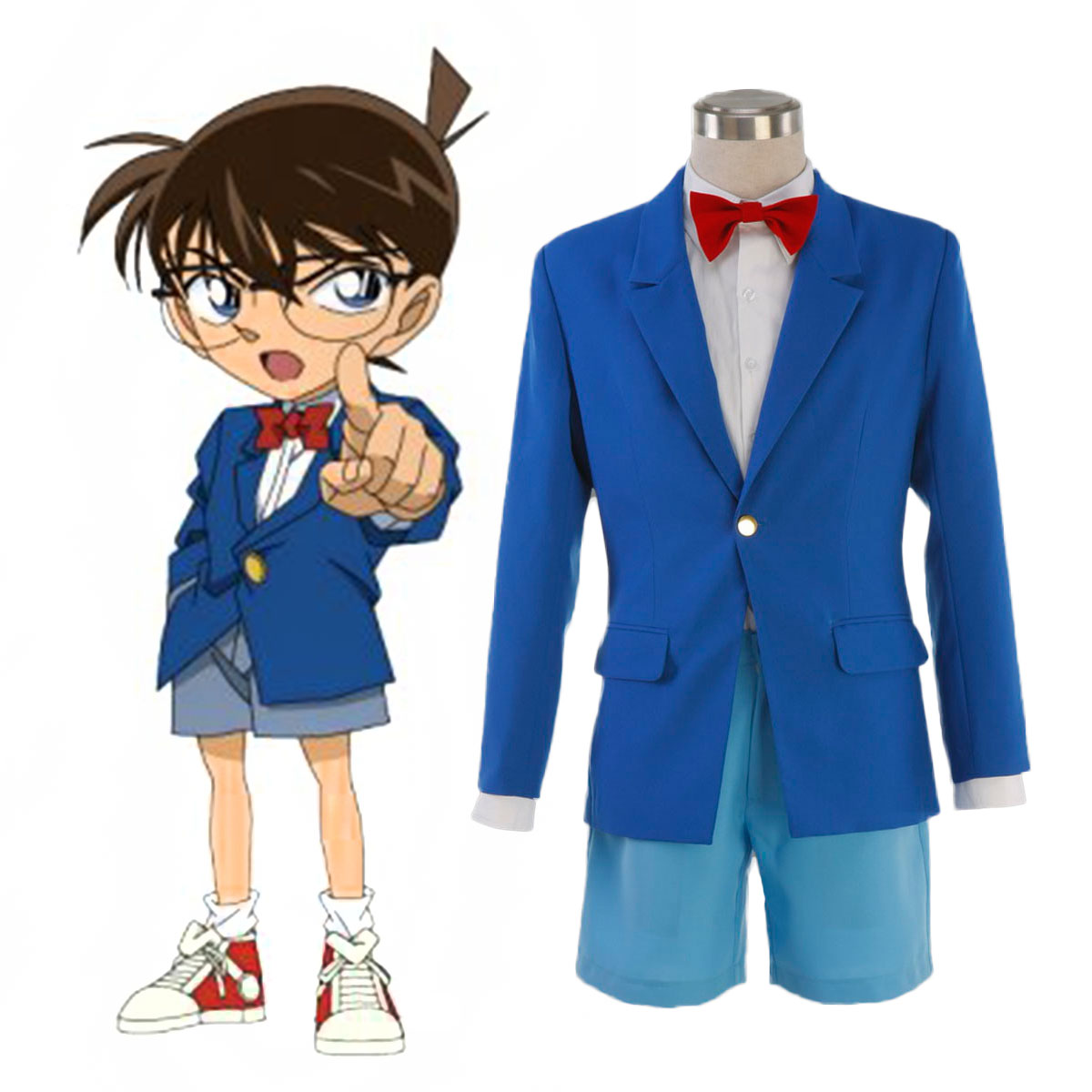 Detective Conan Edogawa Konan School Uniform 1 Cosplay Costumes AU