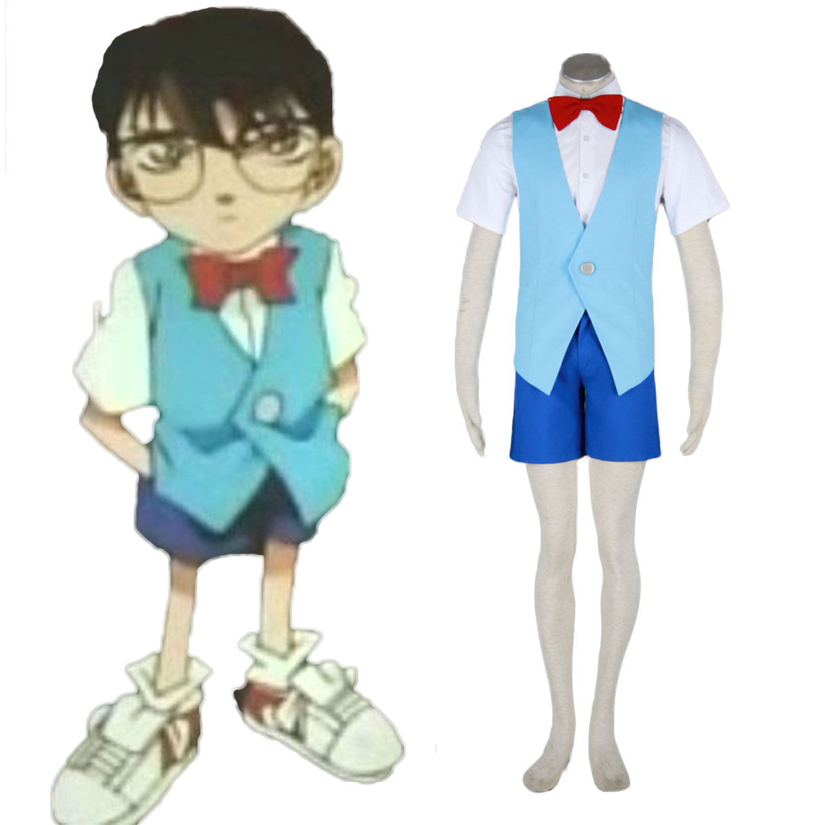 Detective Conan Edogawa Konan Summer Uniform 2 Cosplay Costumes AU