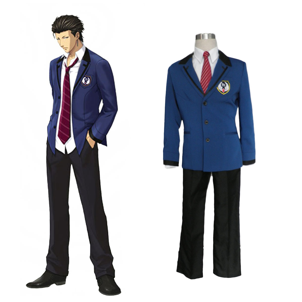 Tokimeki Memorial Girl's Side: 3 Story Male Uniform 2 Cosplay Costumes AU