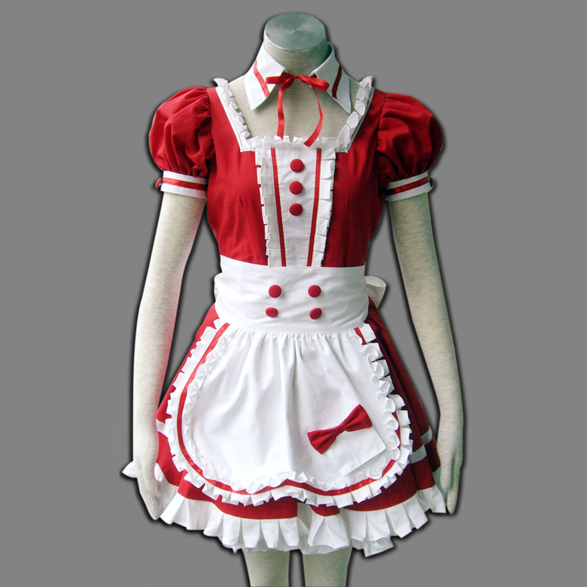 Red Maid Uniform 6 Cosplay Costumes AU
