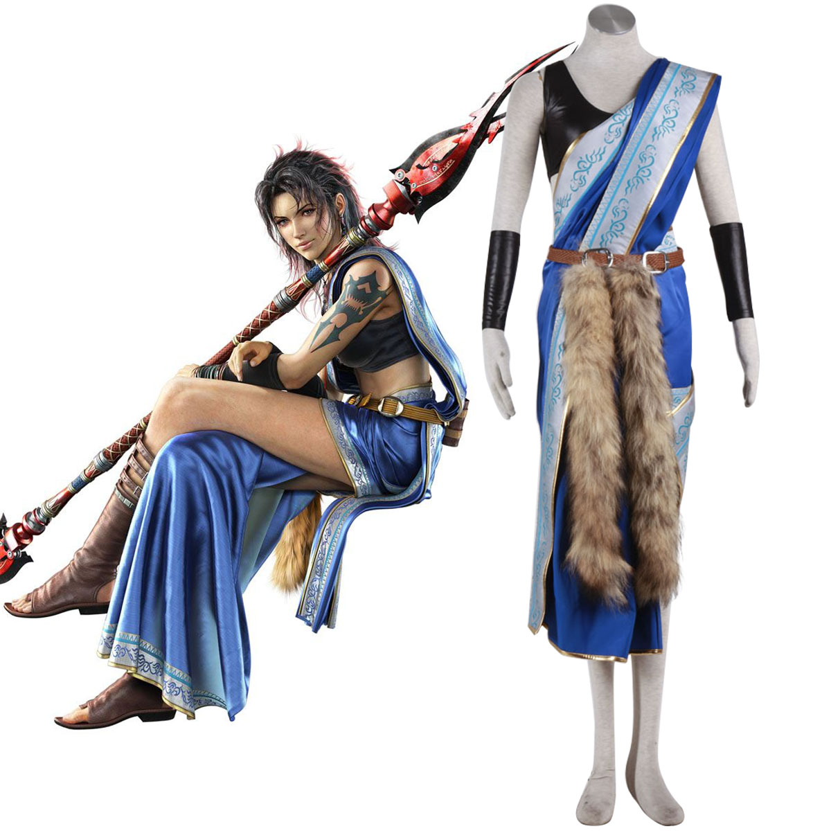 Final Fantasy XIII Oerba Yun Fang 1 Cosplay Costumes AU
