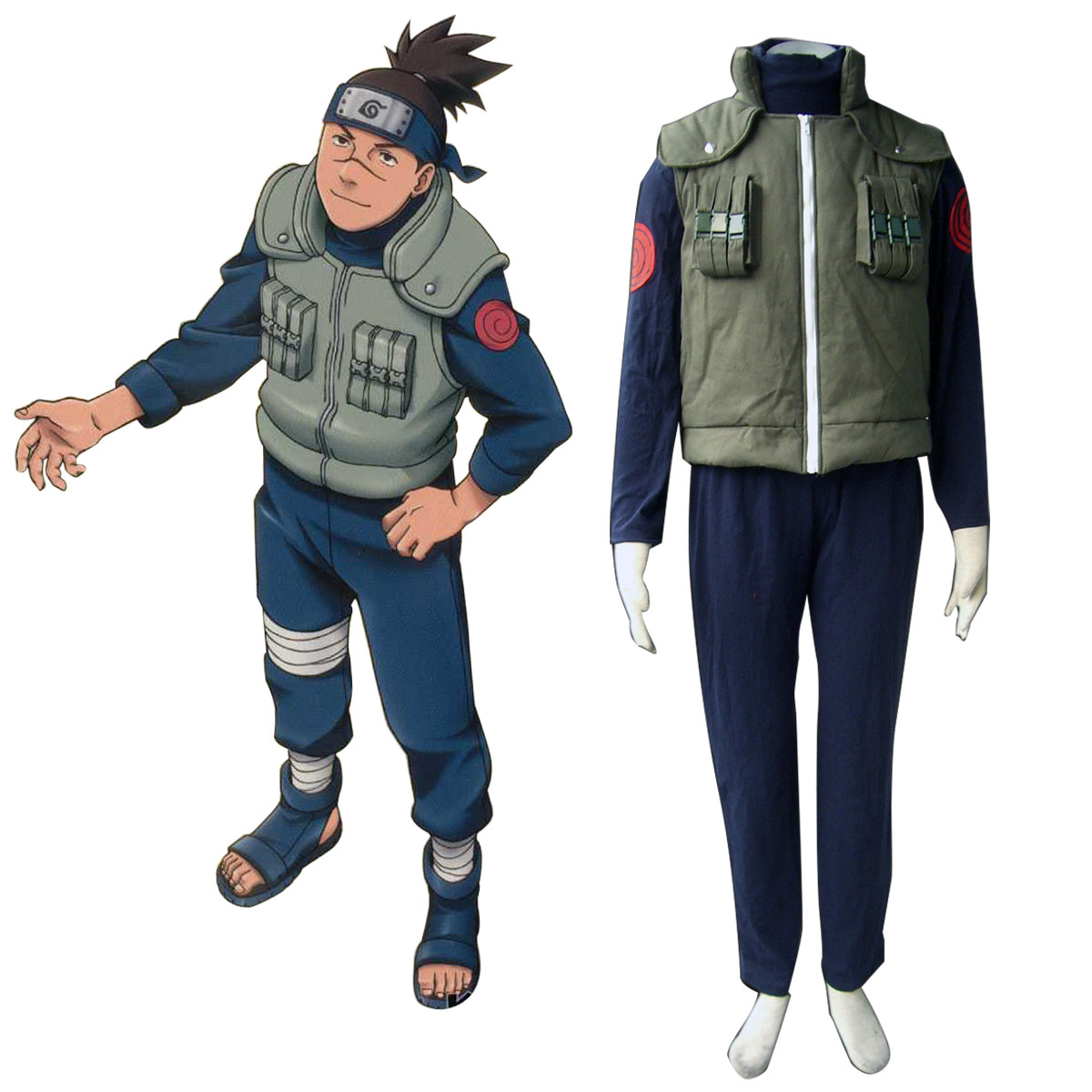 Naruto Konoha Jonin Cosplay Costumes AU