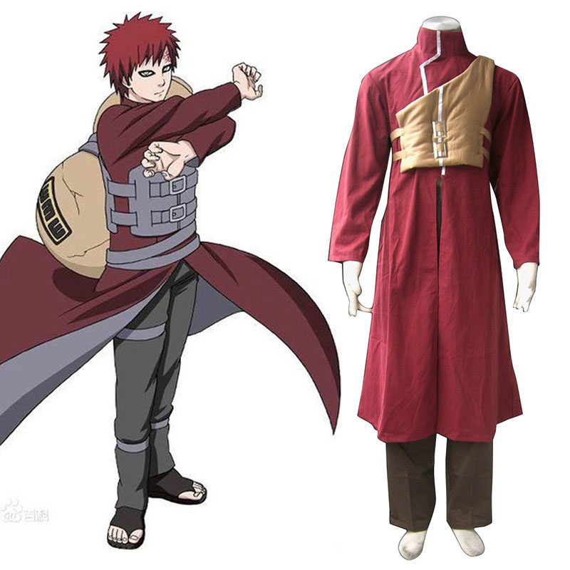 Naruto Gaara 4 Cosplay Costumes AU