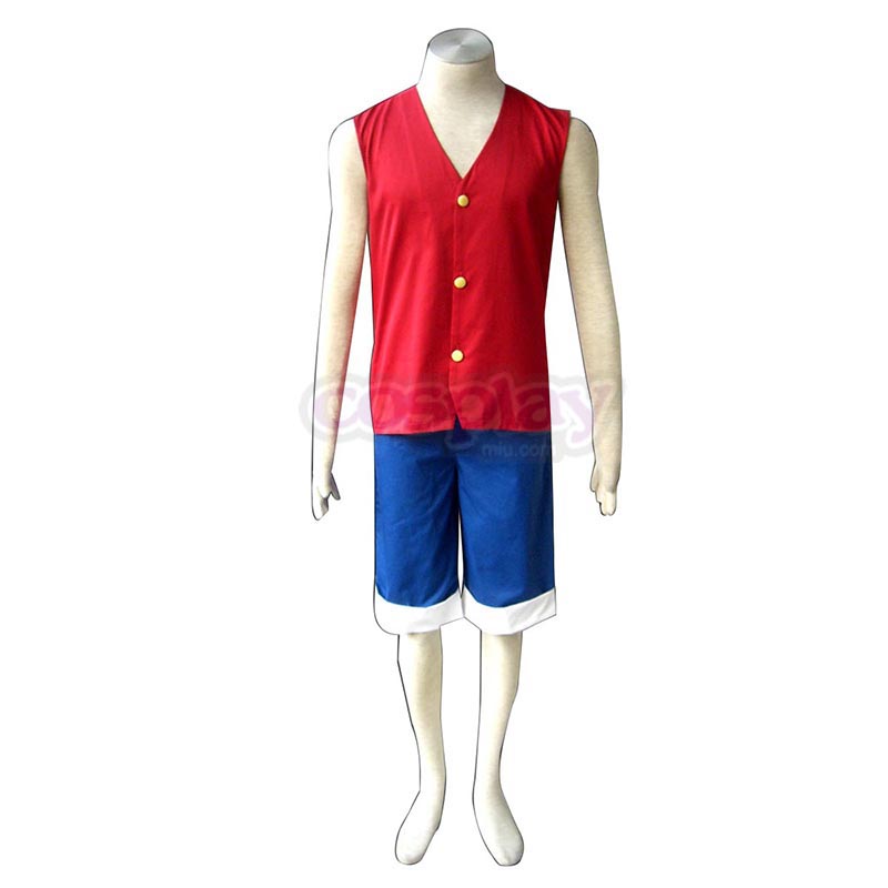 One Piece Monkey D. Luffy 1 Red Cosplay Costumes AU