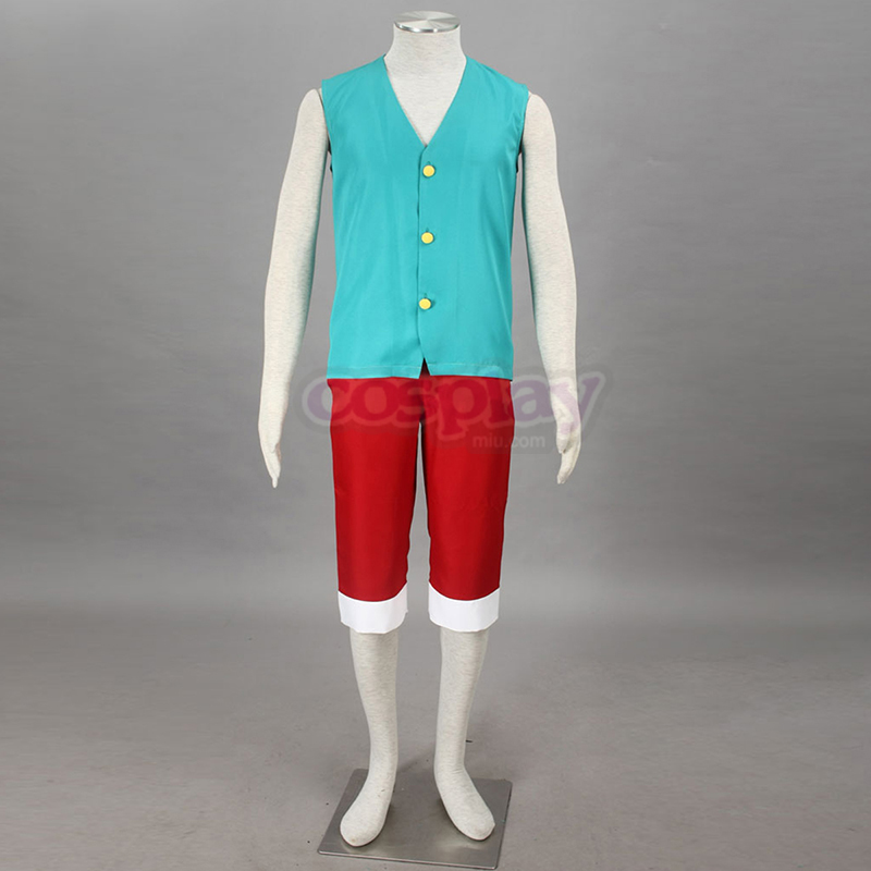 One Piece Monkey D. Luffy 3 Green Cosplay Costumes AU