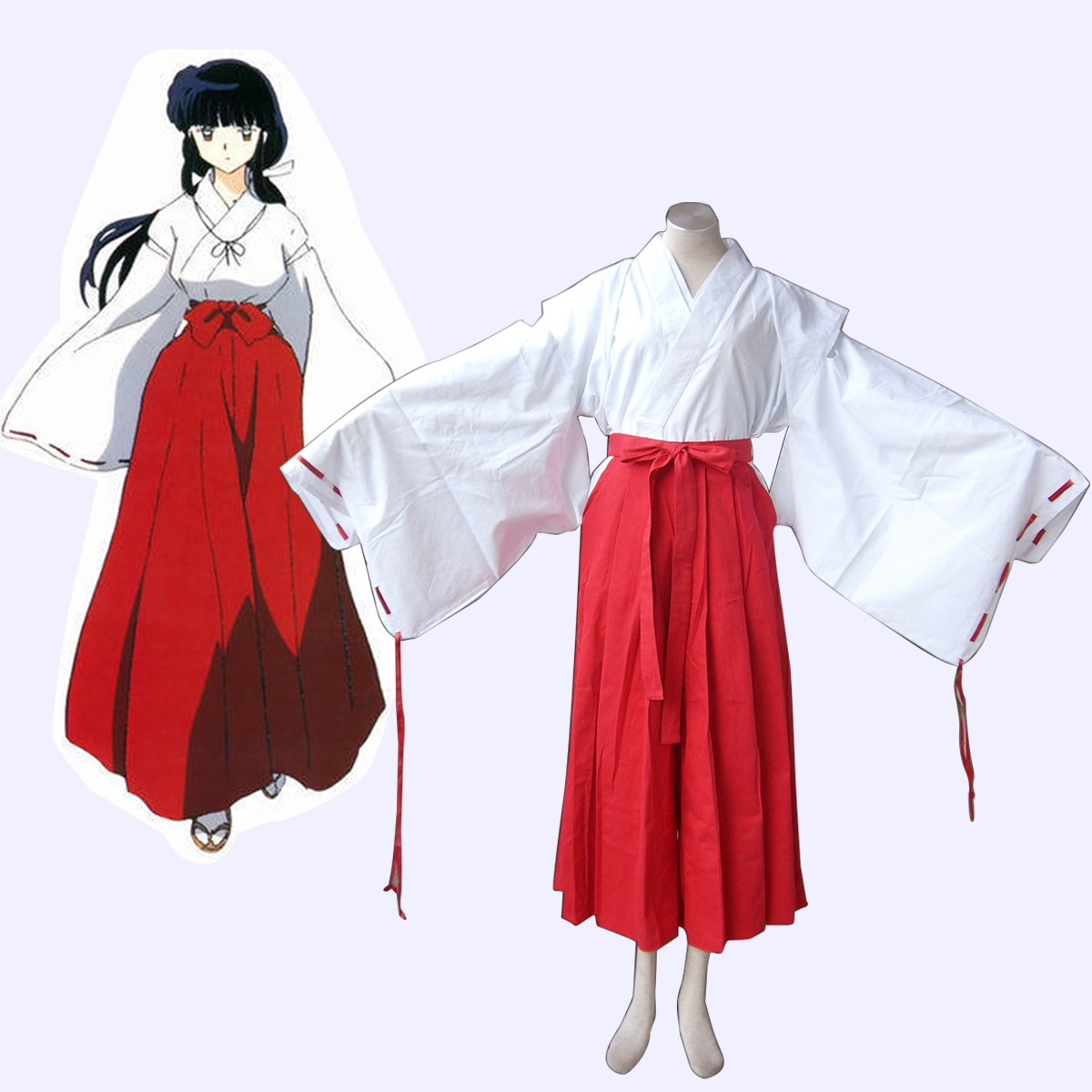 Inuyasha Kikyou Miko Cosplay Costumes AU