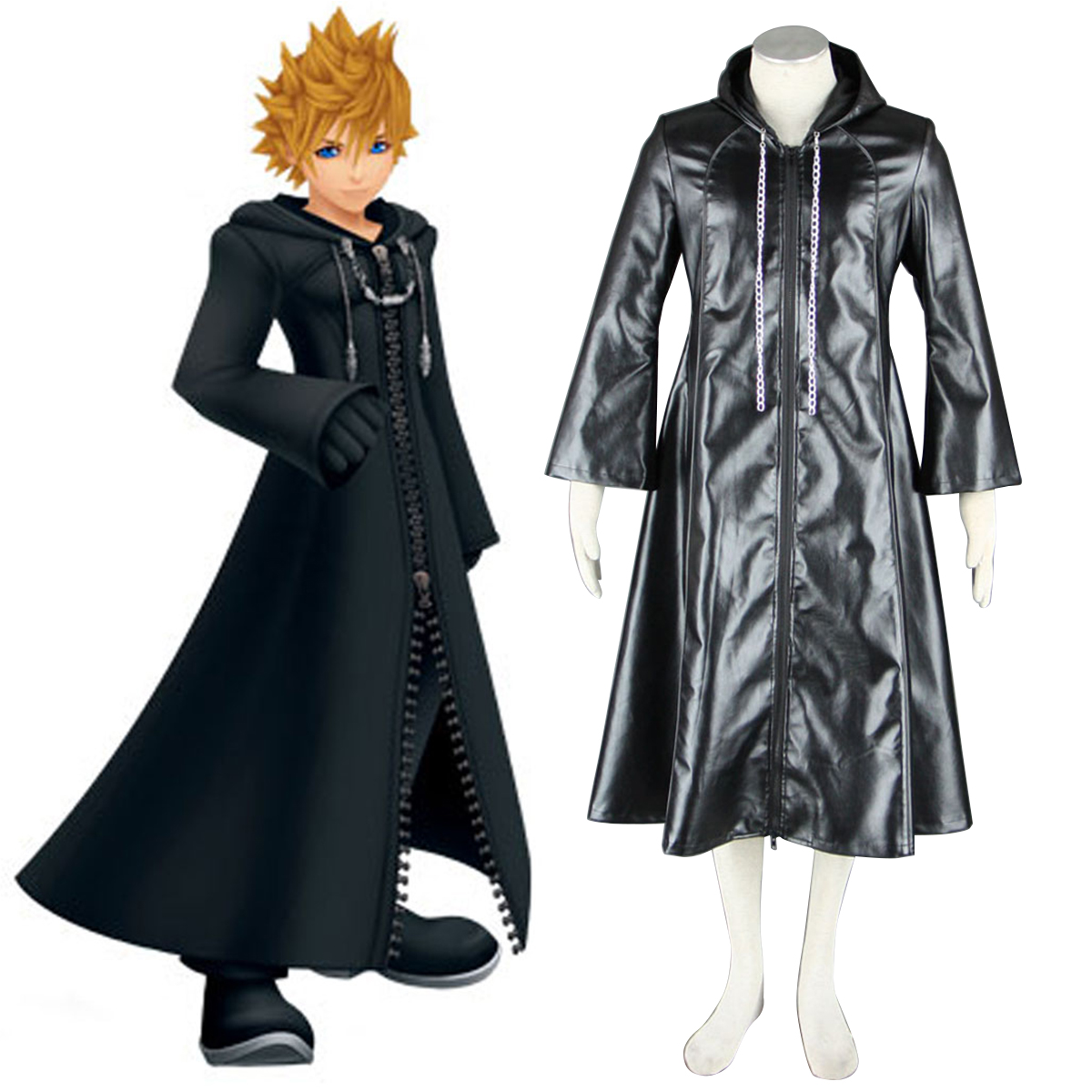 Kingdom Hearts Organization XIII 3 Roxas Cosplay Costumes AU
