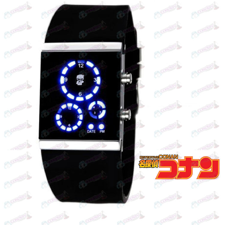 Detective Conan Accessories LED watch korean version of the black flag