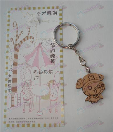 One Piece Accessories Joe Wood Carving Keychain (a)