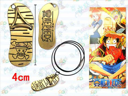 One Piece Accessories Luffy sandals black rope necklace