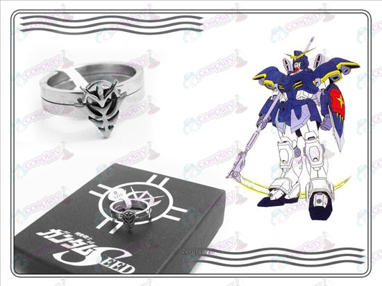 Gundam Accessories logo stainless steel couple rings
