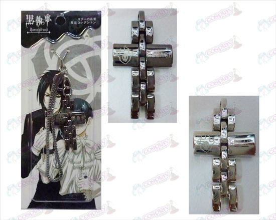 Black Butler Accessories Cross Strap in black and white