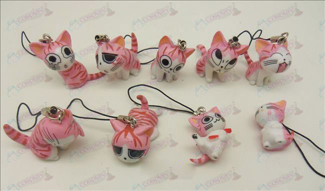 9 Sweet Cat Accessories Toy Machine Strap (Pink)