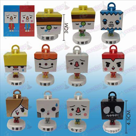 10 boxed tofu doll ornaments workers who