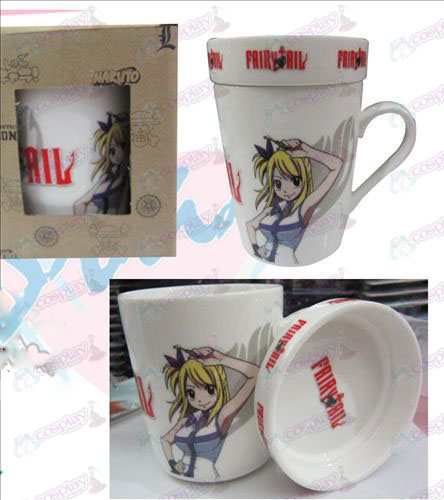 Cartoon ceramic cup (with lid) Fairy Tail