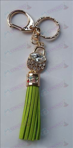Fruits Basket Accessories White Diamond Keychain (Green)