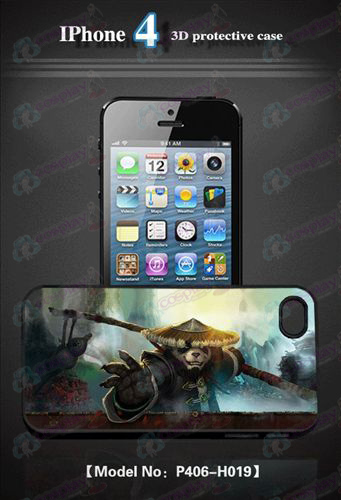 3D mobile phone shell Apple 4 - Kung Fu Panda