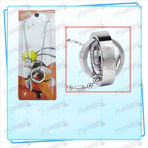 Naruto konoha logo double ring necklace (card)