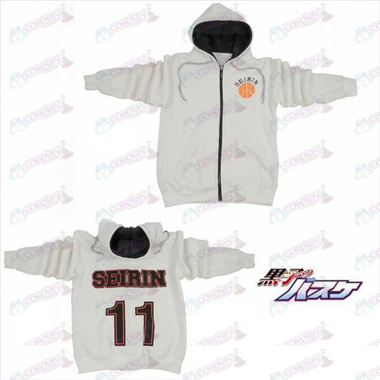kuroko's Basketball Accessories11 numbers logo zipper hoodie sweater white