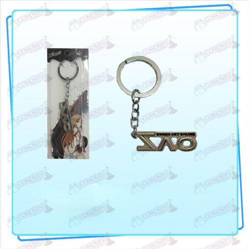 Sword Art Online AccessoriesSAO flag key ring (pearl nickel color).