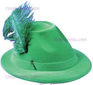 Hat Alpine Green W/Feather