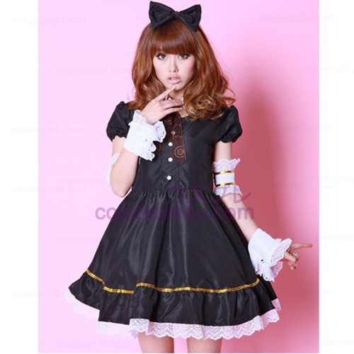 Black SD Doll Anime Cosplay Maid Outfit/ Maid Costume