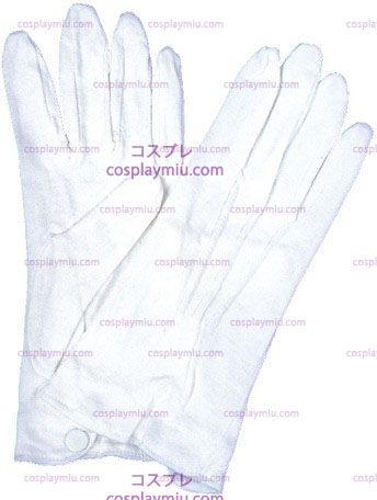 Gloves Cotton W/Snap,White 1S