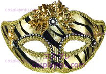 Venetian Mask Striped Gold