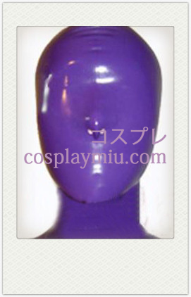 New Purple Full Face Covered Latex Mask
