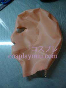 Flesh-colored Latex Mask with Open Eyes and Mouth