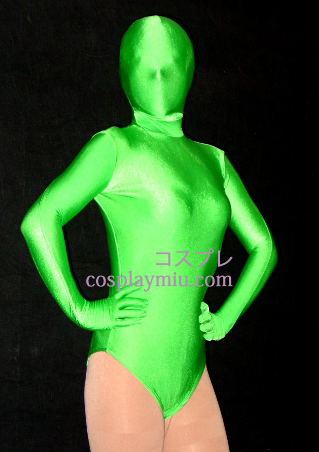 Green Halfbody Lycra Spandex Zentai Suit