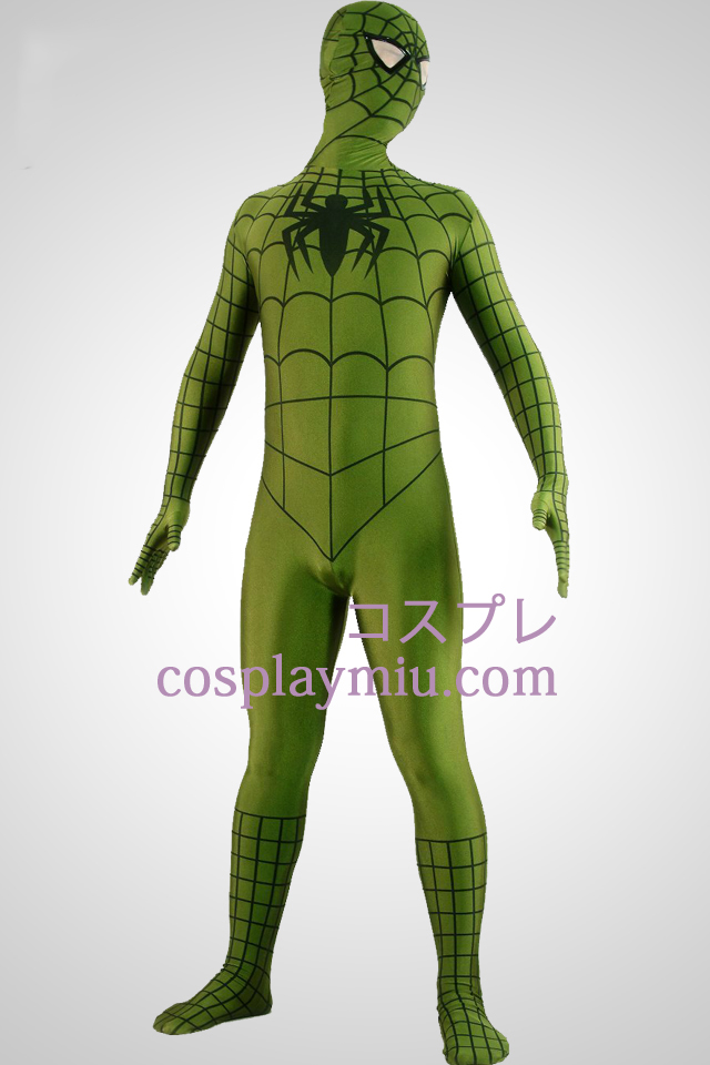 Army Green Spiderman Superhero Zentai Suit